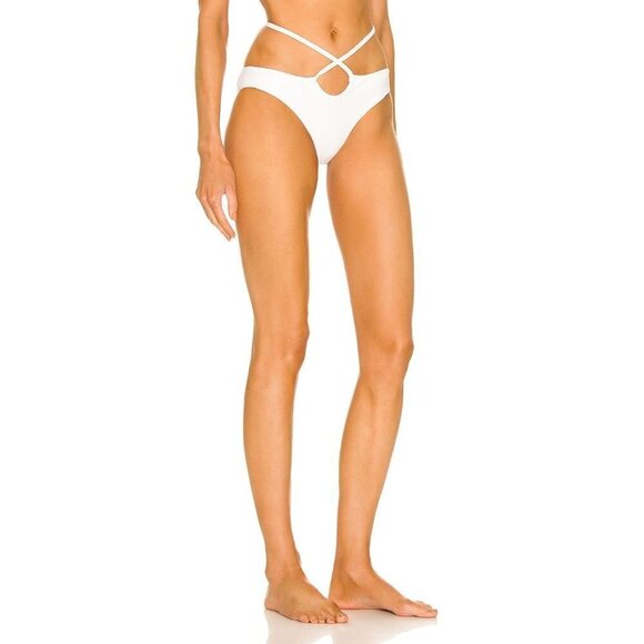 CHRISTOPHER ESBER Looped Tie Bikini Bottom in White 2 New Womens Swimsuit - Picture 4 of 11